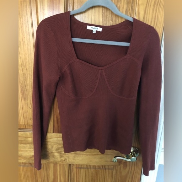 Madewell Wide Rib Sweater Top - Picture 7 of 8